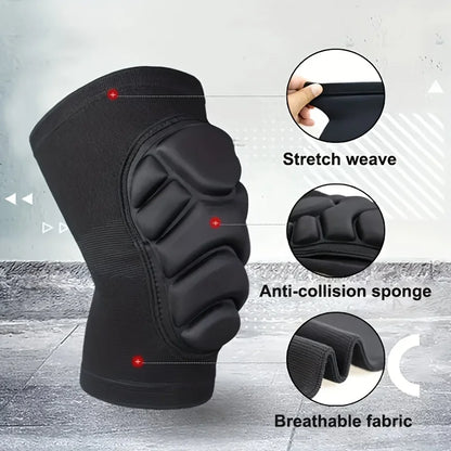 Rodilleras profesionales para hombres y mujeres, rodillera con esponja gruesa que absorbe los golpes, soporte para rodilla y codos, 2 uds.