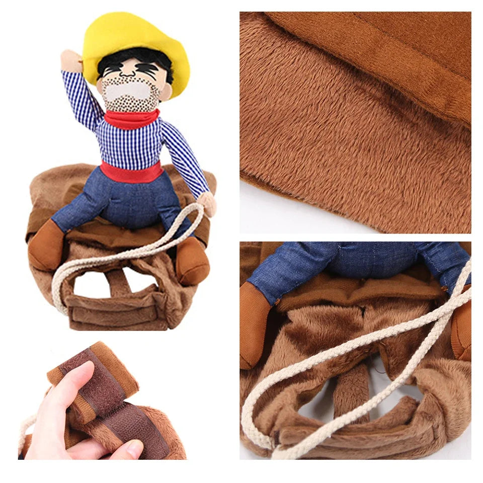 NONOR Halloween Party Dog Clothes Funny Cowboy Dressing Up Jacket Coats French Bulldog Chihuahua Costumes for Small to Large Dogs