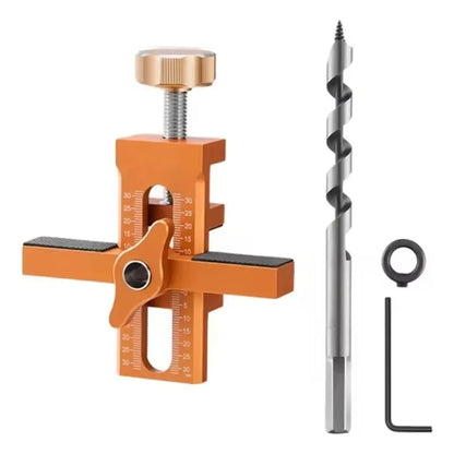 2 in 1 Cabinet Door Installation Positioner, 6/8/10mm Rebounder Punching Mounting Jig for Wardrobe Cabinet Door Panel Installation