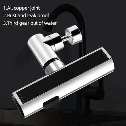New 3 Modes Kitchen Faucet Universal Rotation Multifunction Swivel Spout Sprayer Waterfall Type Water Tap Bathroom Accessories