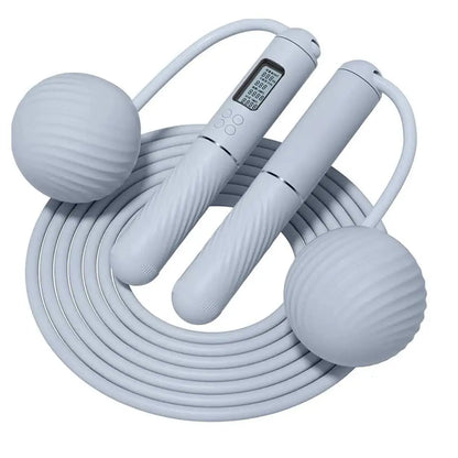 2-in-1 Smart Digital Weighted Jump Rope with LED Display Counter Cordless Skipping Rope Adjustable PVC Steel Wire Anti-Slip Handle for Adult Indoor Outdoor Cardio Workout Home Gym Fitness Training Portable Exercise Equipment