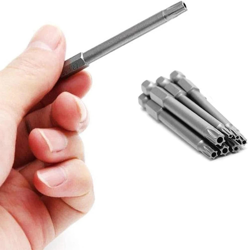 11 PCS T6-T40 Torx Security Bit Set S2 Steel Magnetic Star Screwdriver Set for Shark Vacuum 50/100mm