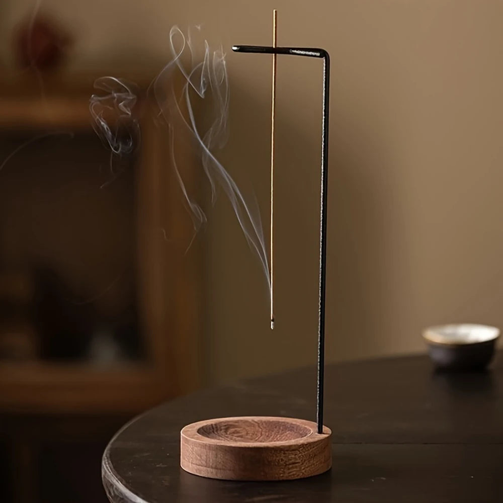 Creative Upside Down Incense Burner Incense Stick Holder Wooden Anti-Ash Design Incense stick Meditation Spa Room Home Decor