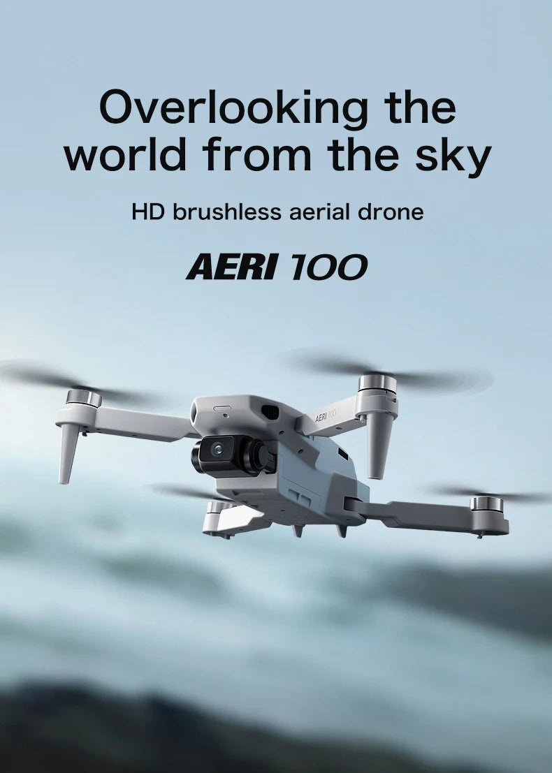 Mini Helicóptero RC Aeri 100 Drone 8K Profesional FPV con Cámara de Seguridad, Retorno Automático, UHD WiFi, Control Remoto, Juguete Volador para Niños
