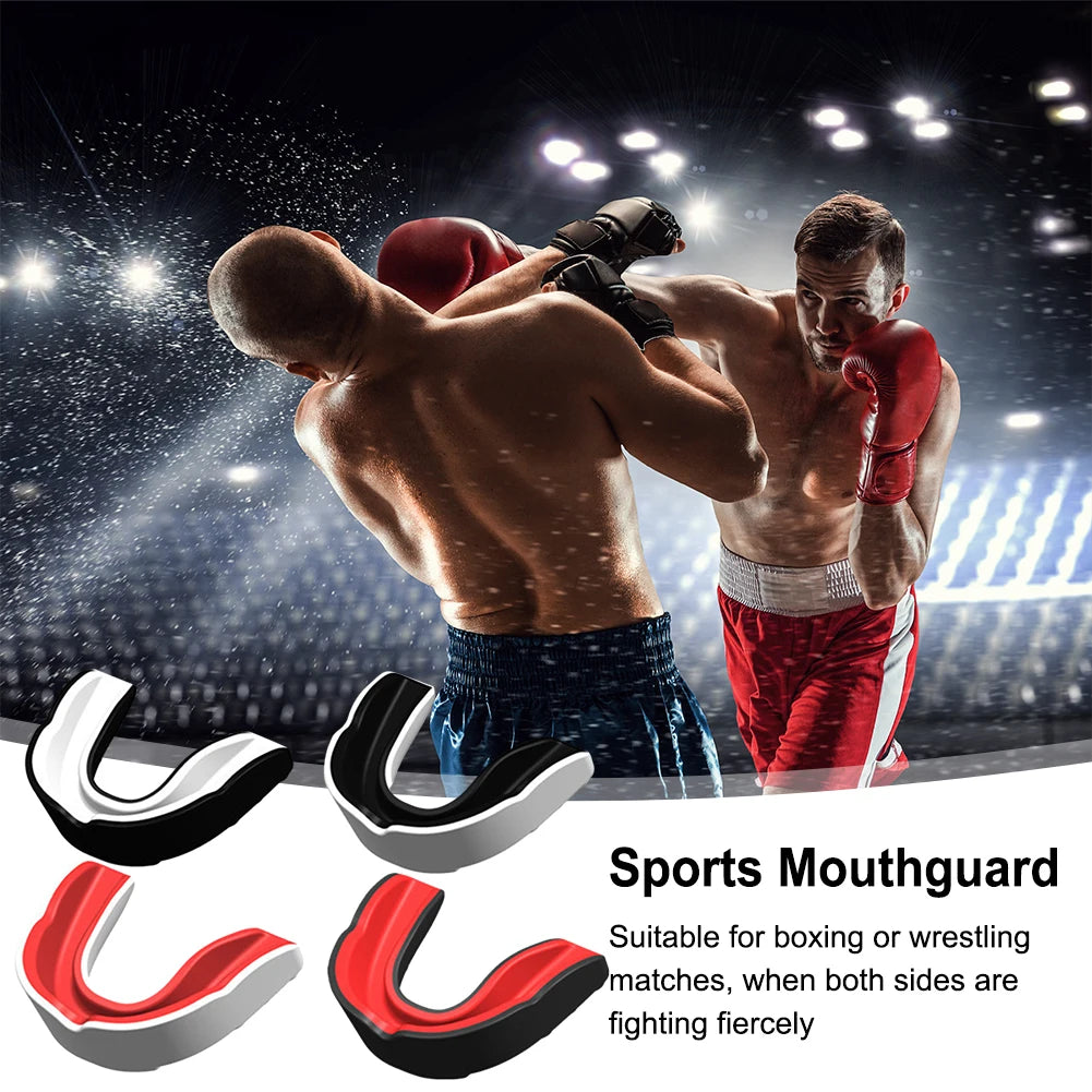 4pcs Adult Boxing Mouth Guard Boxing Gum Shield Fighting Training Tooth Protection Fit Adult Sports Mouthguard Sport Mouthguard