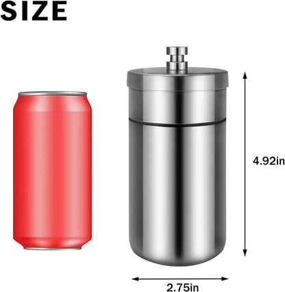 Portable Car Ashtray with Lid Stainless Steel Smokelss Ash Tray Detachable Windproof Ashtray for Auto Outdoor Mini Car Trash Can