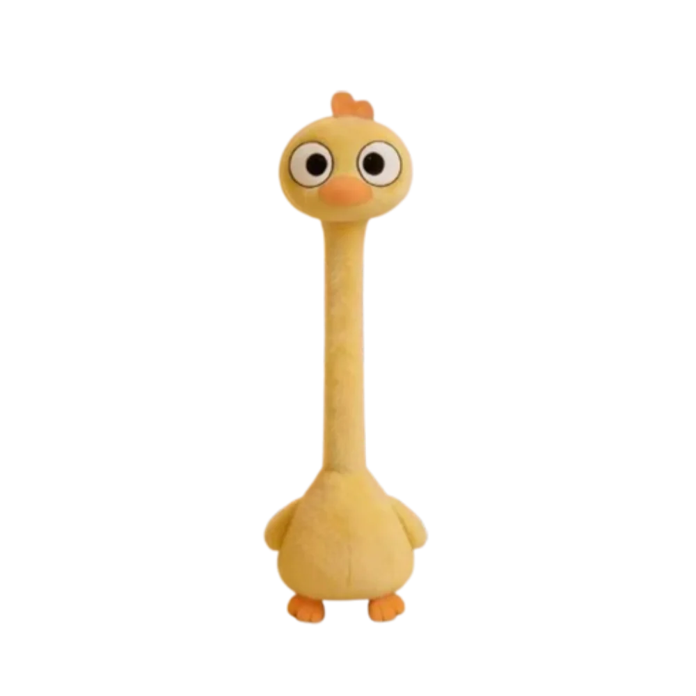 Llavero de Peluche de Pollo de Cuello Largo con Diseño Divertido, Color Blanco, Estilo Lindo, Colgante de Jirafa para Bolso, 40CM, Regalo Creativo