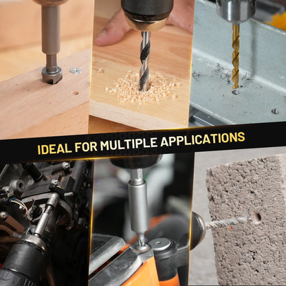 TOLESA 35PCS Drill Bit Set with Nut Driver Screwdriver Bit Countersink Bit, Drill Bit Kit for Metal Wood, Christmas Gift for Dad