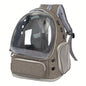 Mochila transparente de gran capacidad para mascotas - Diseño portátil de doble hombro, ideal para viajar y aventuras al aire libre con gatos y perros pequeños