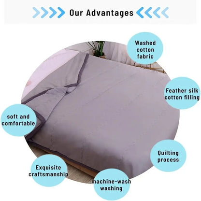 New Double Sided Cooling Blanket Skin-Friendly Breathable Conditioning Quilt Cold Effect Lightweight Cooler Quilt Spring Summer