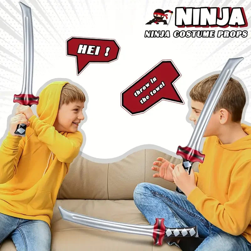 12 Uds espada inflable de samurái Ninja espada de samurái inflable juguete espada de samurái inflable