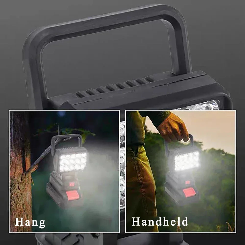 Luz de trabajo LED de 3 pulgadas para batería Makita de 18V/21V BL1830, foco para exteriores, lámpara de emergencia, accesorios para herramientas eléctricas