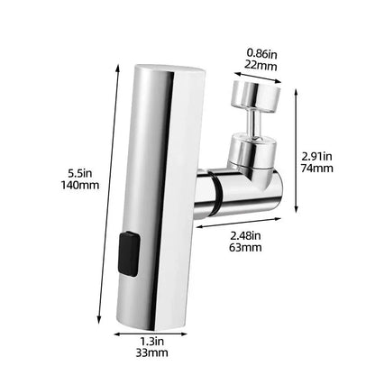 New 3 Modes Kitchen Faucet Universal Rotation Multifunction Swivel Spout Sprayer Waterfall Type Water Tap Bathroom Accessories