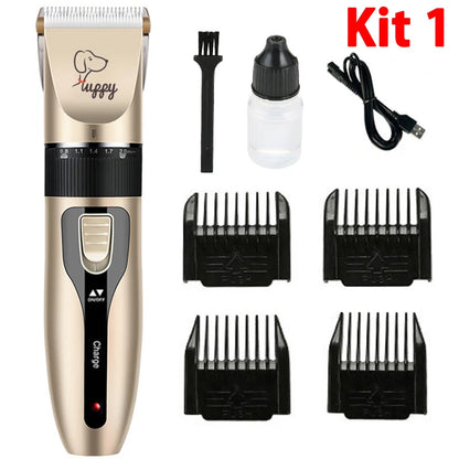 Electric Pet Clipper Grooming Kit for Dogs, Rechargeable Trimmer for Cat Hair Removal, Professional Grooming Set