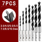 3/5/7PCS 3/4/5/6/7/8/10mm 1/4 Hexagonal Handle Three Pointed Woodworking Drill Bit Set Woodworking Hole Reaming Power Tool
