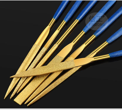 Diamond File, Titanium-coated File, Metal Jade Grinding Tool Set