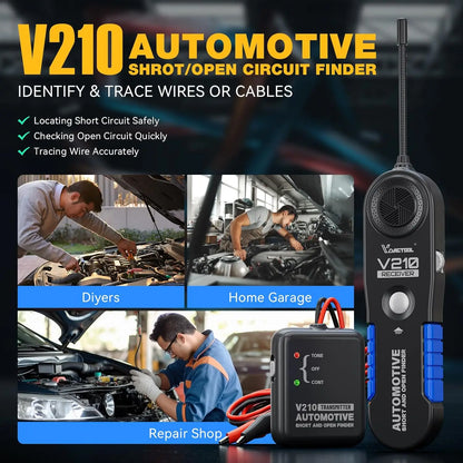 VDIAGTOOL V210 Automotive Circuit Breaker Finder Electrical Tester Wire Tracer Open & Short Circuit Finder DC 6-42V