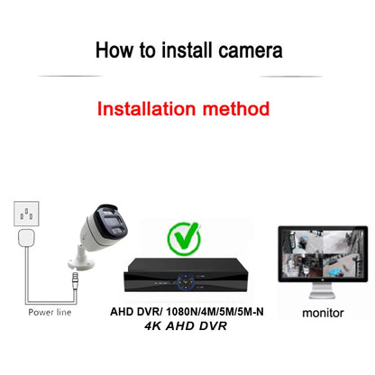 JIENUO-cámara de seguridad CCTV 4K HD AHD, sistema de vigilancia, 1080P, 5MP, impermeable, visión nocturna infrarroja, TVI, para el hogar