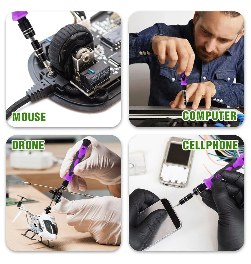 115-in-1 Magnetic Screwdriver Bit Kit, Torx Phillips Screwdriver Set with Removal Wrench, Repair Hand Tools for Phone & PC