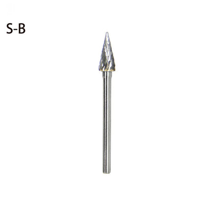 High-speed Steel Rotary Burr Carving Burr Bits Double Diamond Cut Dremel Tools for Wood Stone Carving Steel Metal Working