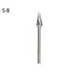 High-speed Steel Rotary Burr Carving Burr Bits Double Diamond Cut Dremel Tools for Wood Stone Carving Steel Metal Working