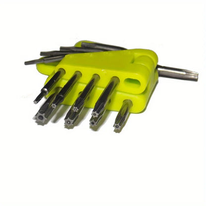 1 Set  8 in 1 Hexagon Screwdriver Wrench Bit Set T5-T20 CR-V Star Key Wrench Torx Screwdriver Kit with Holder