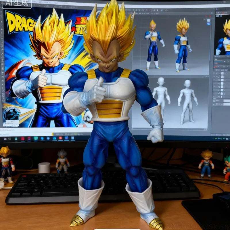 Figura de acción de Vegeta de Dragon Ball a escala 1/6, Super Saiyan Demonic Berserk, estatua de anime para decoración de escritorio, para coleccionistas de anime.