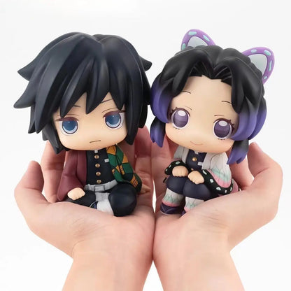 Figura Demon Slayer-cabeza móvil Tokito y Tomioka Mugen tren película modelo de acción estatua de Anime coleccionable decoración de escritorio