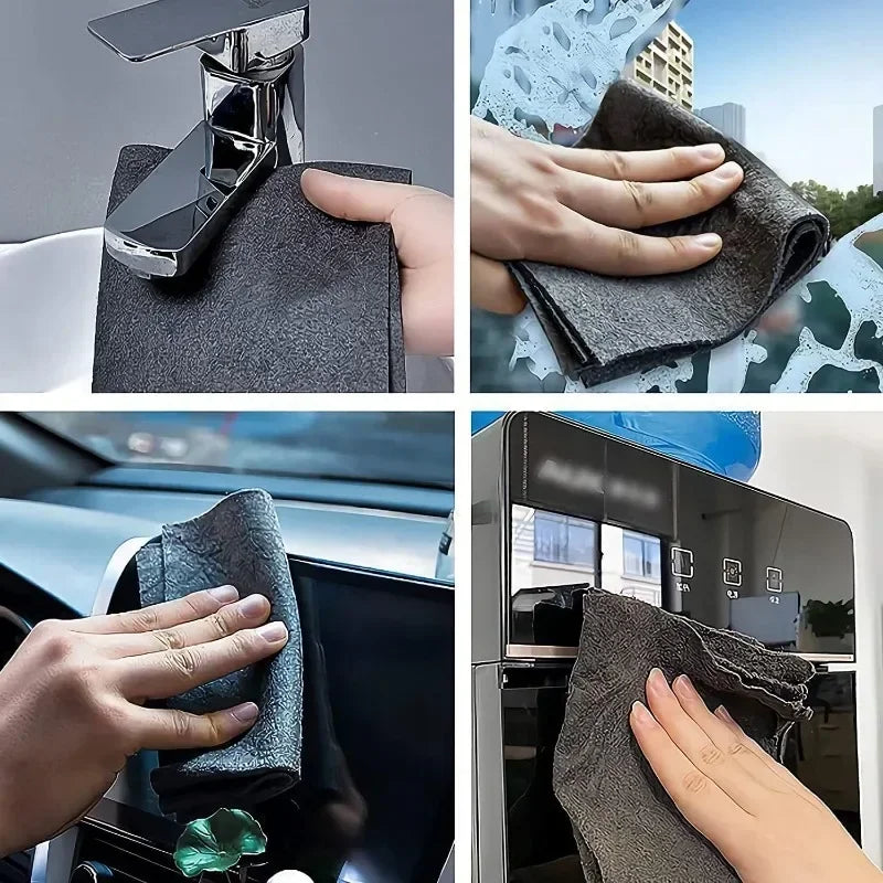 1/20PCS Magic Cleaning Cloths Reusable Microfiber Washing Rags Car Window Mirror Wipe Towels Rag Household Kitchen Clean Tools