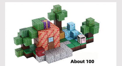 Juego de bloques magnéticos de 10-500 piezas, juguetes de construcción, modelo de mundo magnético, para niños y niñas, cubos sensoriales STEM Montessori, regalos para niños pequeños