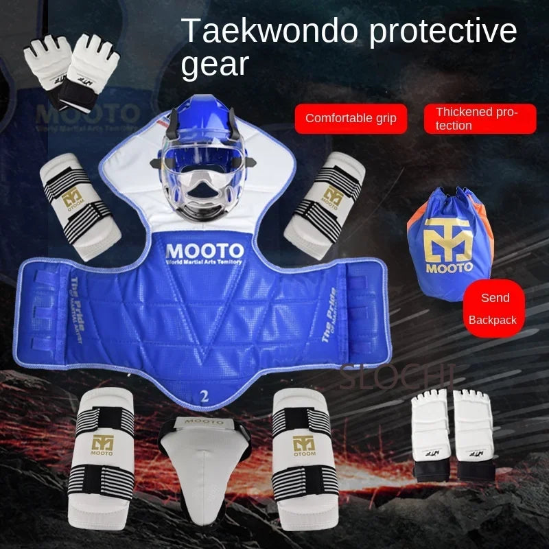 Equipo de Protección para Combate de Taekwondo, Set de Entrenamiento, Equipo de Combate Real, Set de Protección para Artes Marciales de Competición Reforzado