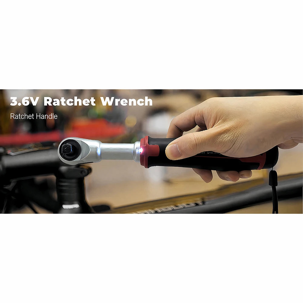 USB-C Rechargeable Electric Ratchet Wrench 3.6V 320 RPM 1/4' 3/8' Bidirectional with LED Battery Indicator for DIY Repair Auto