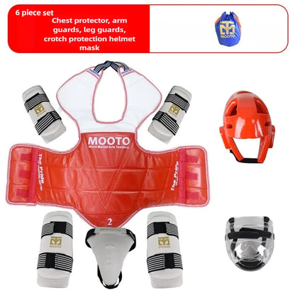 Taekwondo Combat Protective Gear Training Set Actual Combat Equipment Thicken Competition Martial Arts Protective Gear Set