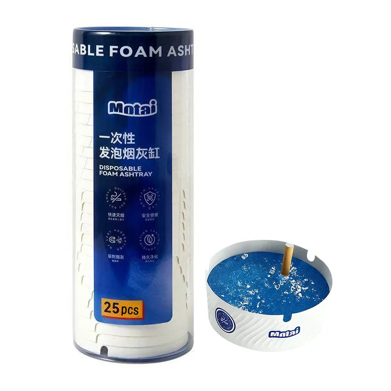 Ashtray for Cigarettes Outdoor Vehicle Mounted Ashtray Disposable Ash Tray for Office Household Portable Use 25/50/100 PCS