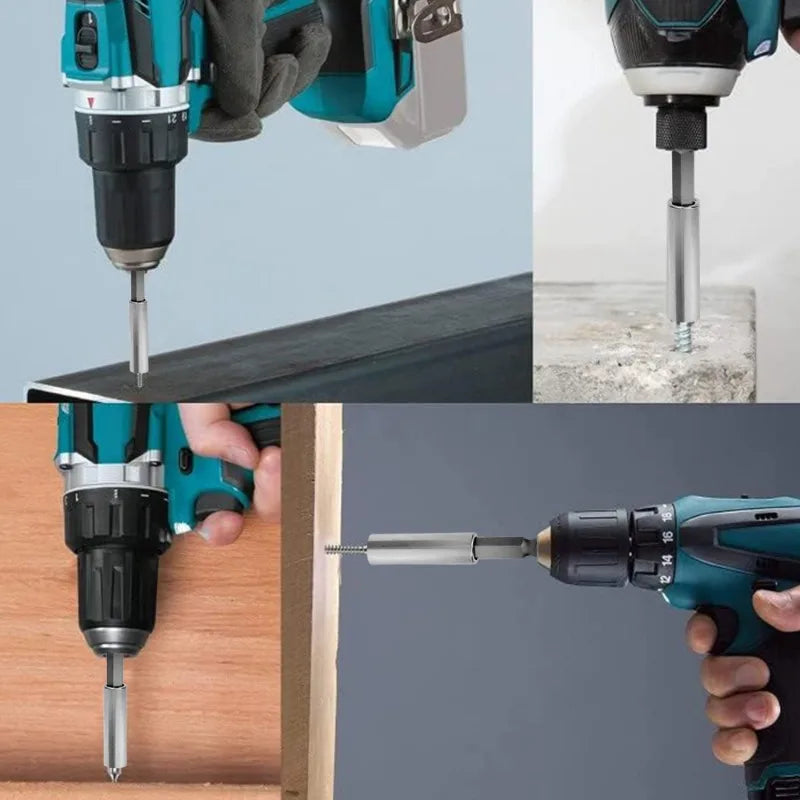 Extensión de destornillador magnético, mango Hexagonal, biela extendida, destornilladores de acero al carbono, soporte de brocas, herramientas eléctricas, 10/1 Uds.