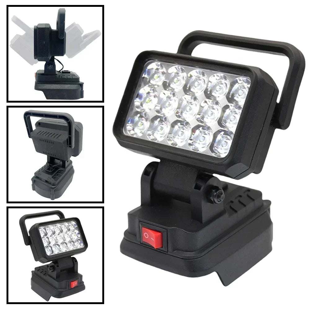 Luz de trabajo LED de 3 pulgadas para batería Makita de 18V/21V BL1830, foco para exteriores, lámpara de emergencia, accesorios para herramientas eléctricas