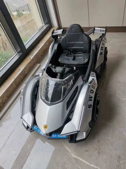 Juguete eléctrico recargable para niños de 1 a 5 años, coche de paseo con Control remoto de cuatro ruedas para niños y niñas