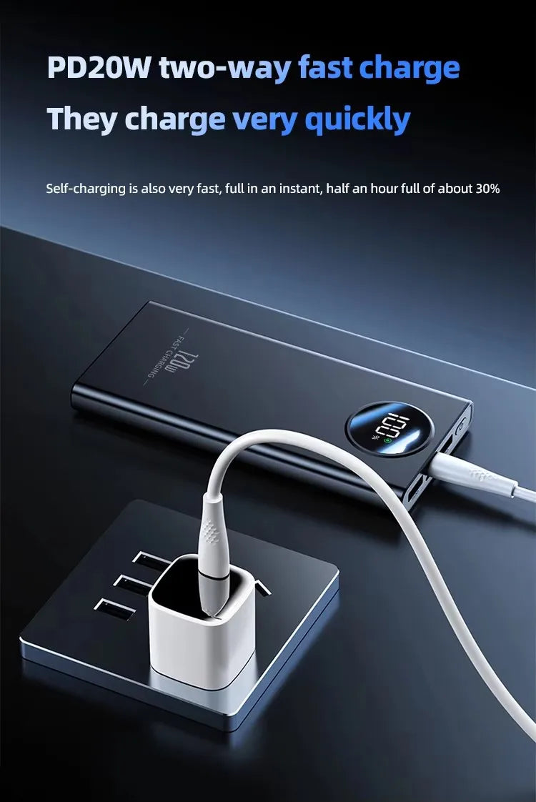 120W 80000mah Power BankSuper Fast Charging  Ultralarge Capacity For Mobile Power External Battery For Iphone Xiaomi Samsung
