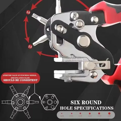 New Design Eyelet Puncher DIY Tool for Watch Straps, Leather Belts, and Household Leathercraft Hole Punch Pliers