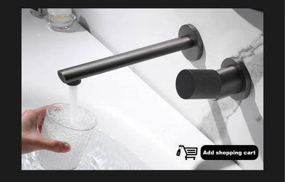 White Intelligent Brass Bathroom Faucet, Induction Design with LED Temperature Display, Single-Hole Single-Handle Hot and Cold Basin Tap