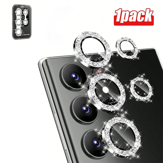 Diamond Camera Lens Protector Ring Cover For Samsung Galaxy S25 Ultra 5G S24 Plus S23 S25 FE S22 Tempered Glass Protective Film