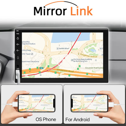 7“ Car Radio 1 Din Carplay Android Auto Multimedia Player HD Touch Screen FM AUX Input Bluetooth MirrorLink Universal Autoradio