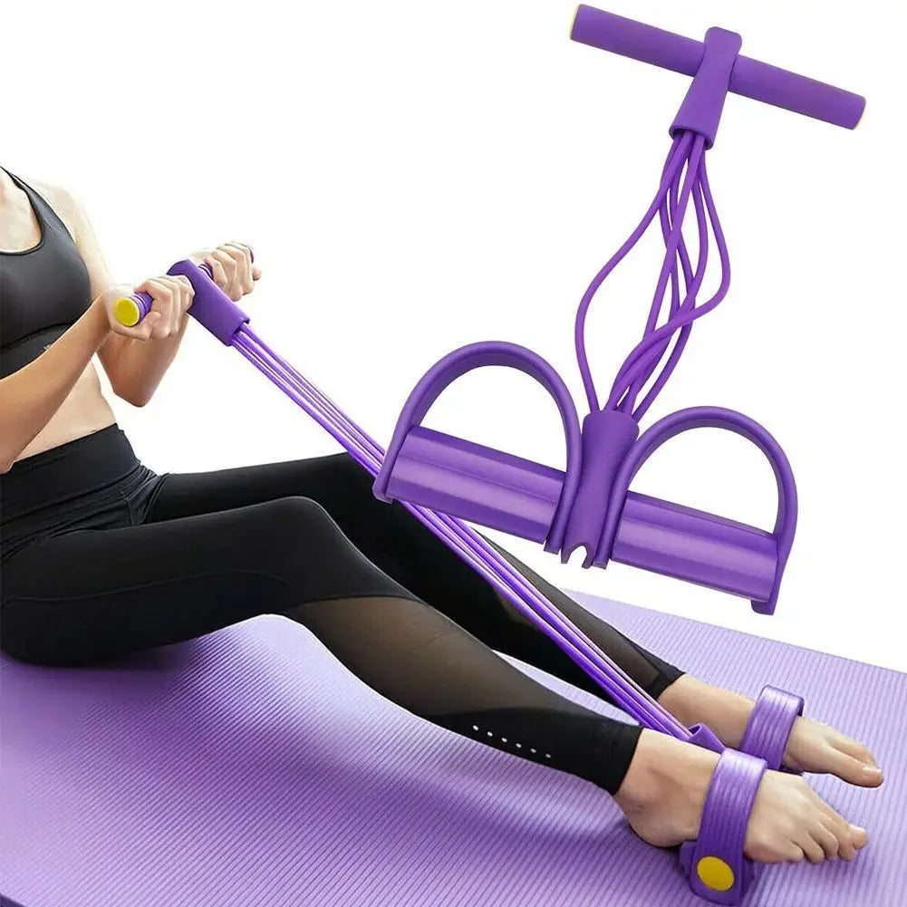 Banda de resistencia de 6 tubos, cuerda de tensión multifunción, bandas de Fitness, extractor de Pedal de Yoga elástico de 6 tubos para ejercicios deportivos en gimnasio