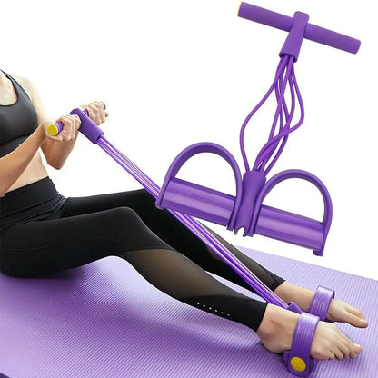 Banda de resistencia de 6 tubos, cuerda de tensión multifunción, bandas de Fitness, extractor de Pedal de Yoga elástico de 6 tubos para ejercicios deportivos en gimnasio