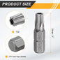 2/5/10pcs T6 T8 T10 T15 T20 T25 T27 T30 T40 Torx Screwdriver Bit 1/4" Hex Shank 25mm S2 Star Head Hex Security Screw Driver Bits