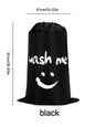 Smile Nylon Laundry Bag Travel Storage Pouch Machine Washable Dirty Clothes Storage Wash Drawstring Bag Large Capacity