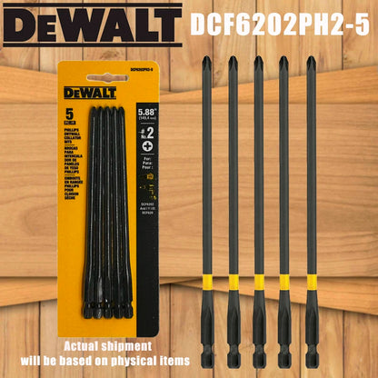 DEWALT DCF6202PH2-5 Drywall Collator Bits 5PC PH2 For DCF620/DCF630/DCF6202 Willow Nail Gun Compatible Power Tool Accessories