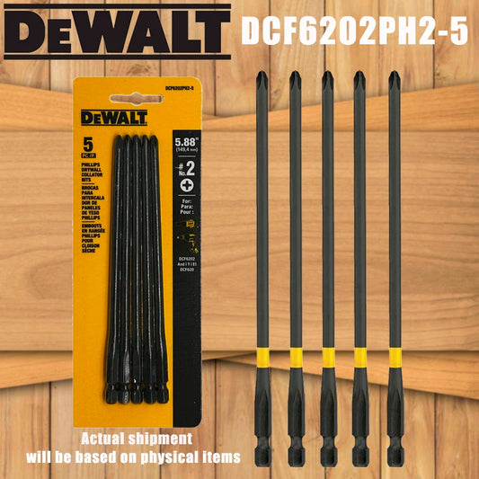 DEWALT DCF6202PH2-5 Drywall Collator Bits 5PC PH2 For DCF620/DCF630/DCF6202 Willow Nail Gun Compatible Power Tool Accessories