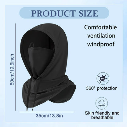 Outdoor Sports Sun Protection Balaclava, Breathable Full Face Mask, Long Neck Cover for Fishing, Cycling, Motorcycle, and Camping