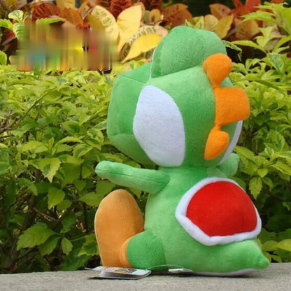 Peluche de Dinosaurio Verde y Rosa de 22 cm, Muñeco de Peluche Suave y Cómodo, Cojín para Sofá, Almohada para Abrazar, Compañero para Dormir